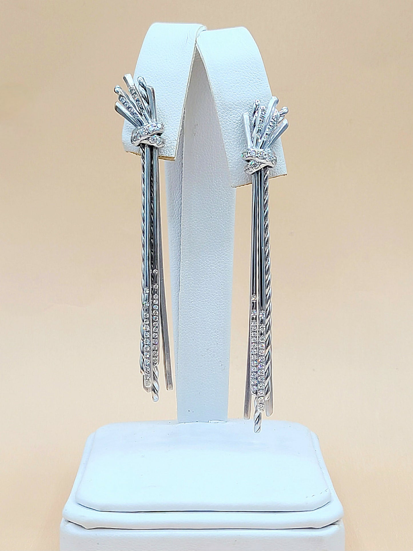   David Yurman-Angelika Long Drop Diamond Earrings