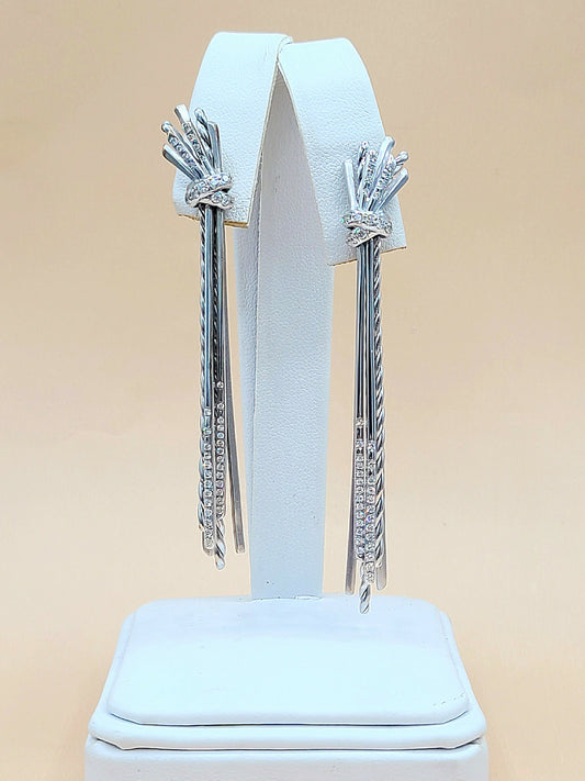    David Yurman-Angelika Long Drop Diamond Earrings