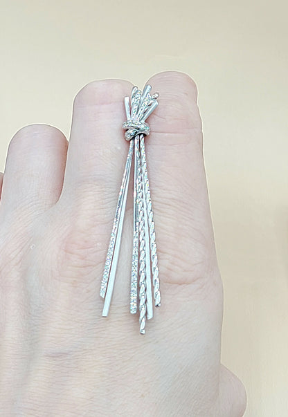    David Yurman-Angelika Long Drop Diamond Earrings