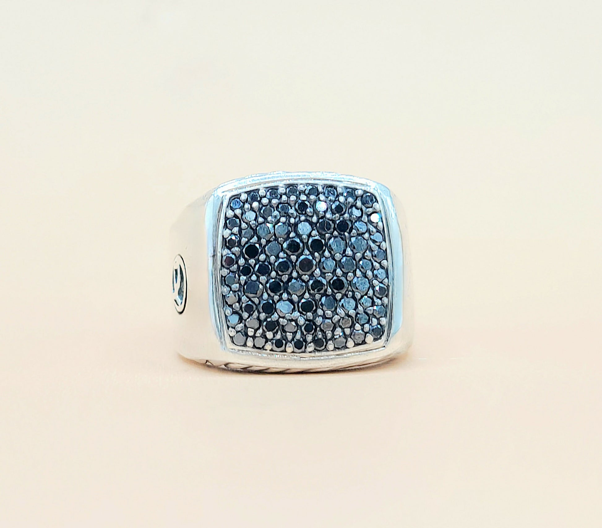    David Yurman Black Diamond Signet Ring