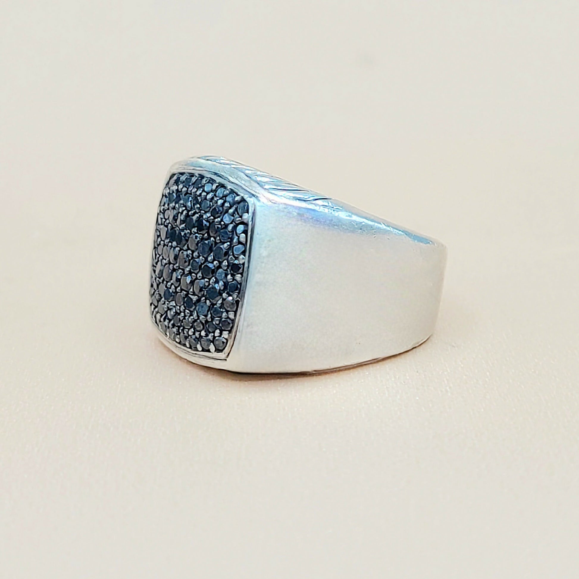    David Yurman Black Diamond Signet Ring