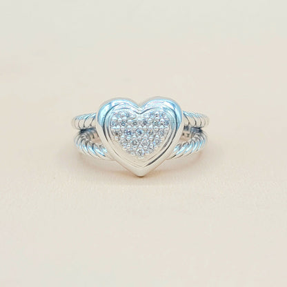    David Yurman Cable Heart Diamond Ring