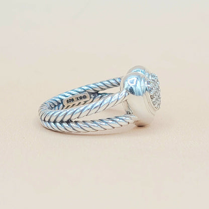    David Yurman Cable Heart Diamond Ring