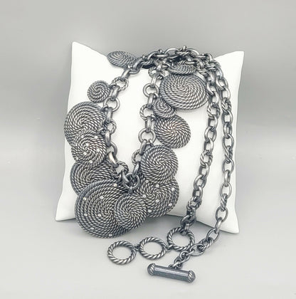   David Yurman Coil Charm Necklace With Diamonds