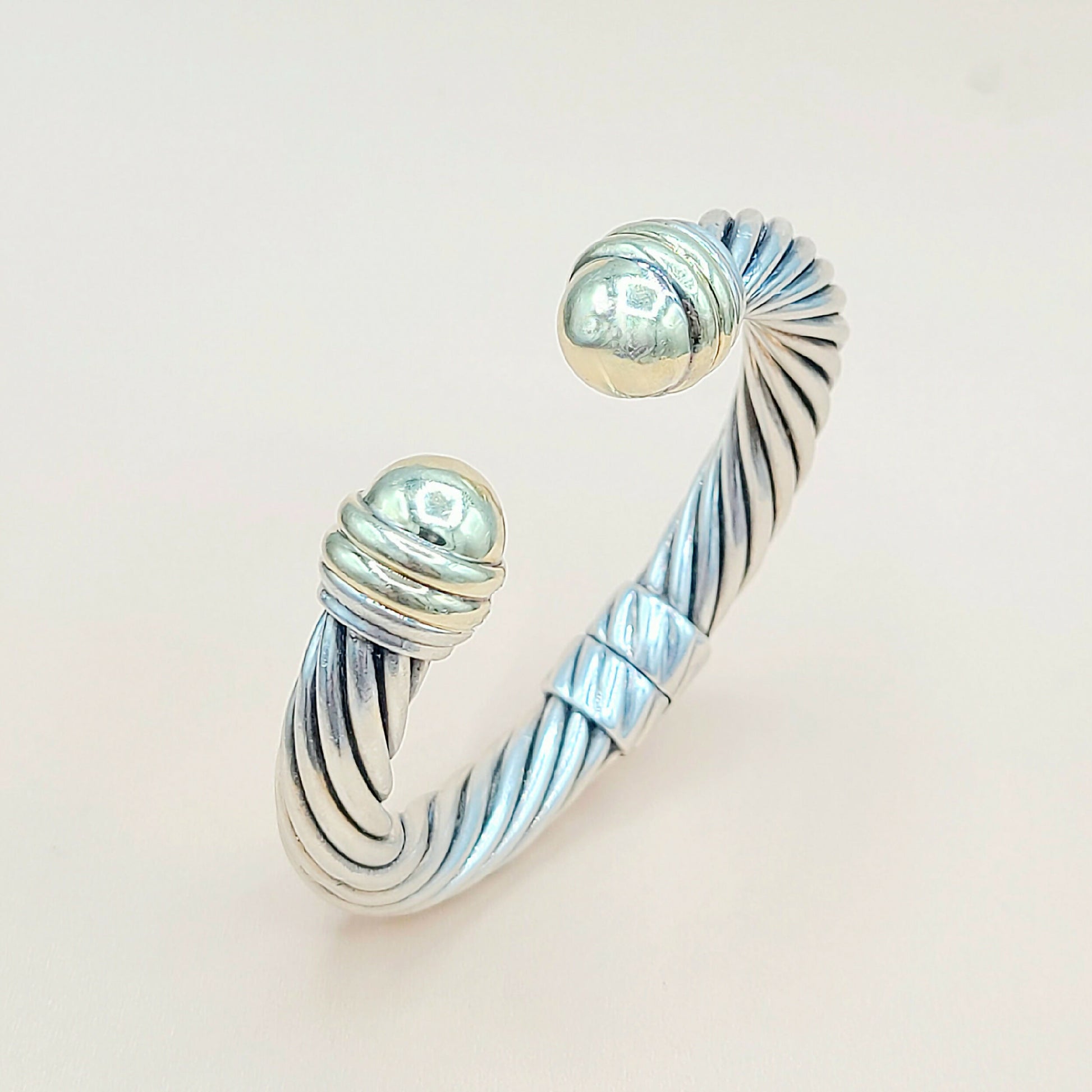    David Yurman 10mm Gold Dome Cable Bracelet