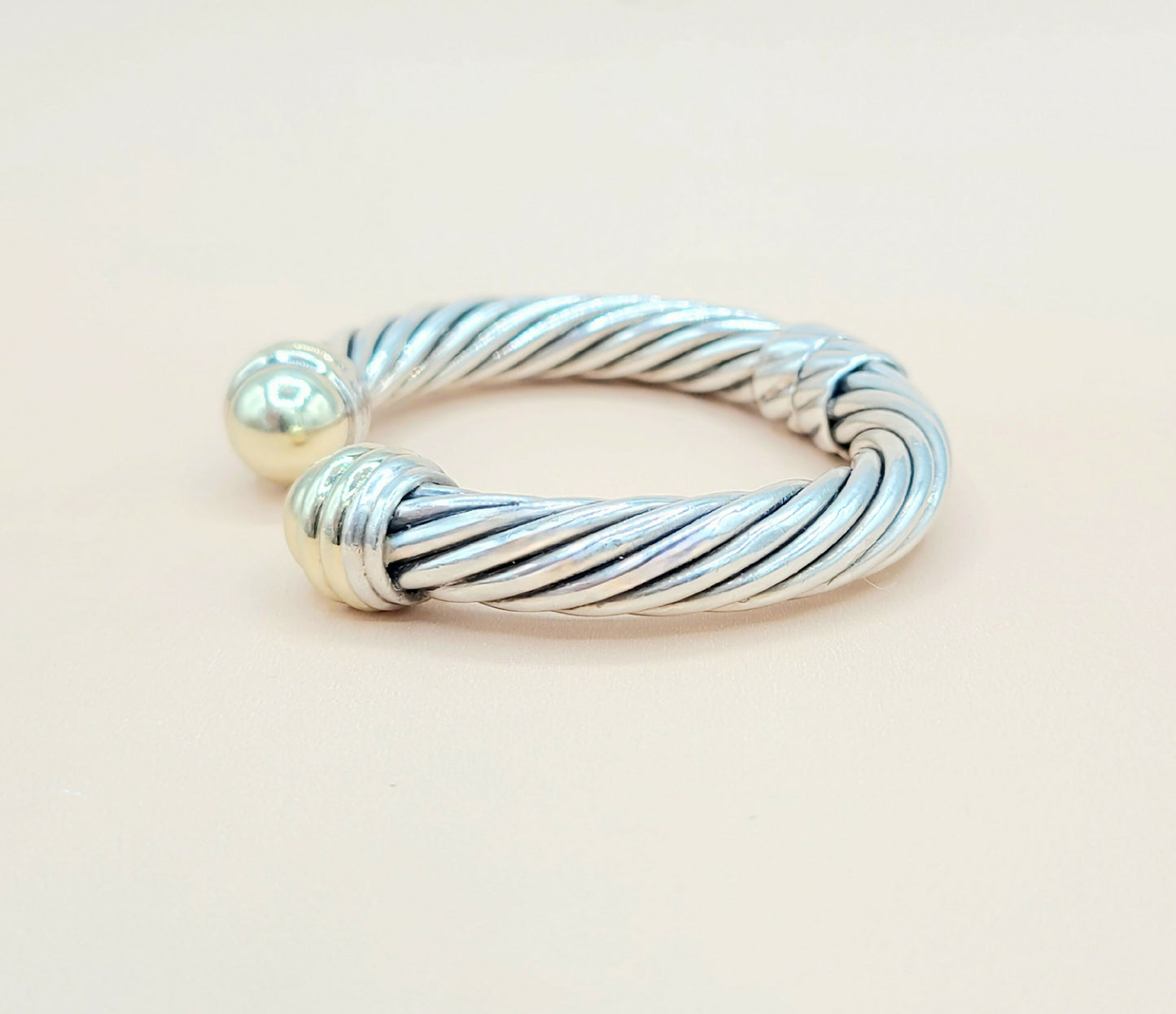    David Yurman 10mm Gold Dome Cable Bracelet