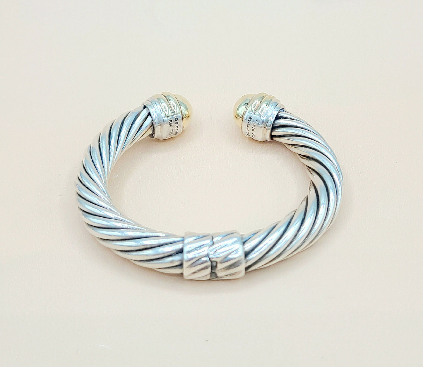    David Yurman 10mm Gold Dome Cable Bracelet