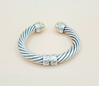    David Yurman 10mm Gold Dome Cable Bracelet