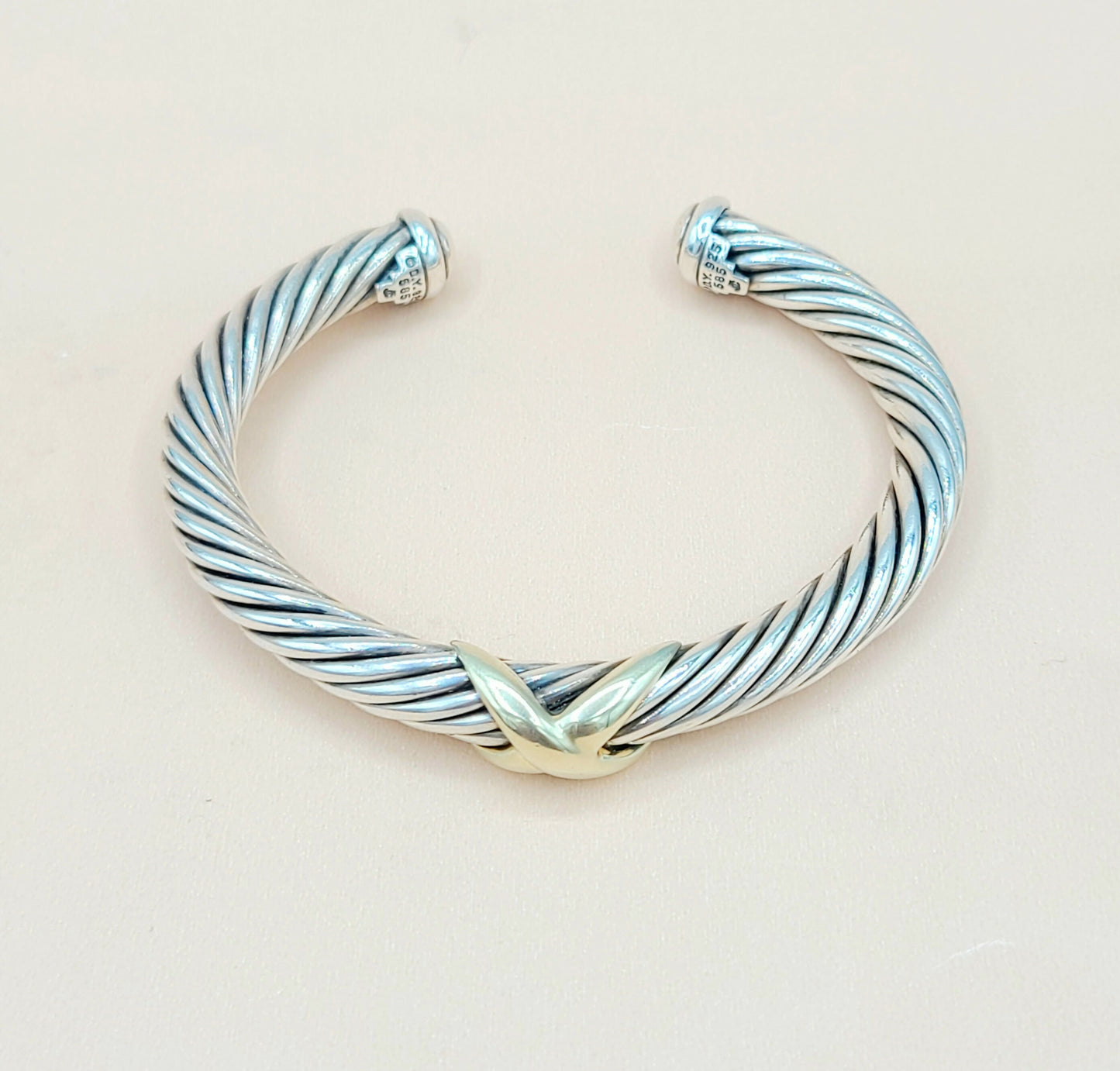    David Yurman Gold-X-Bracelet, 7mm