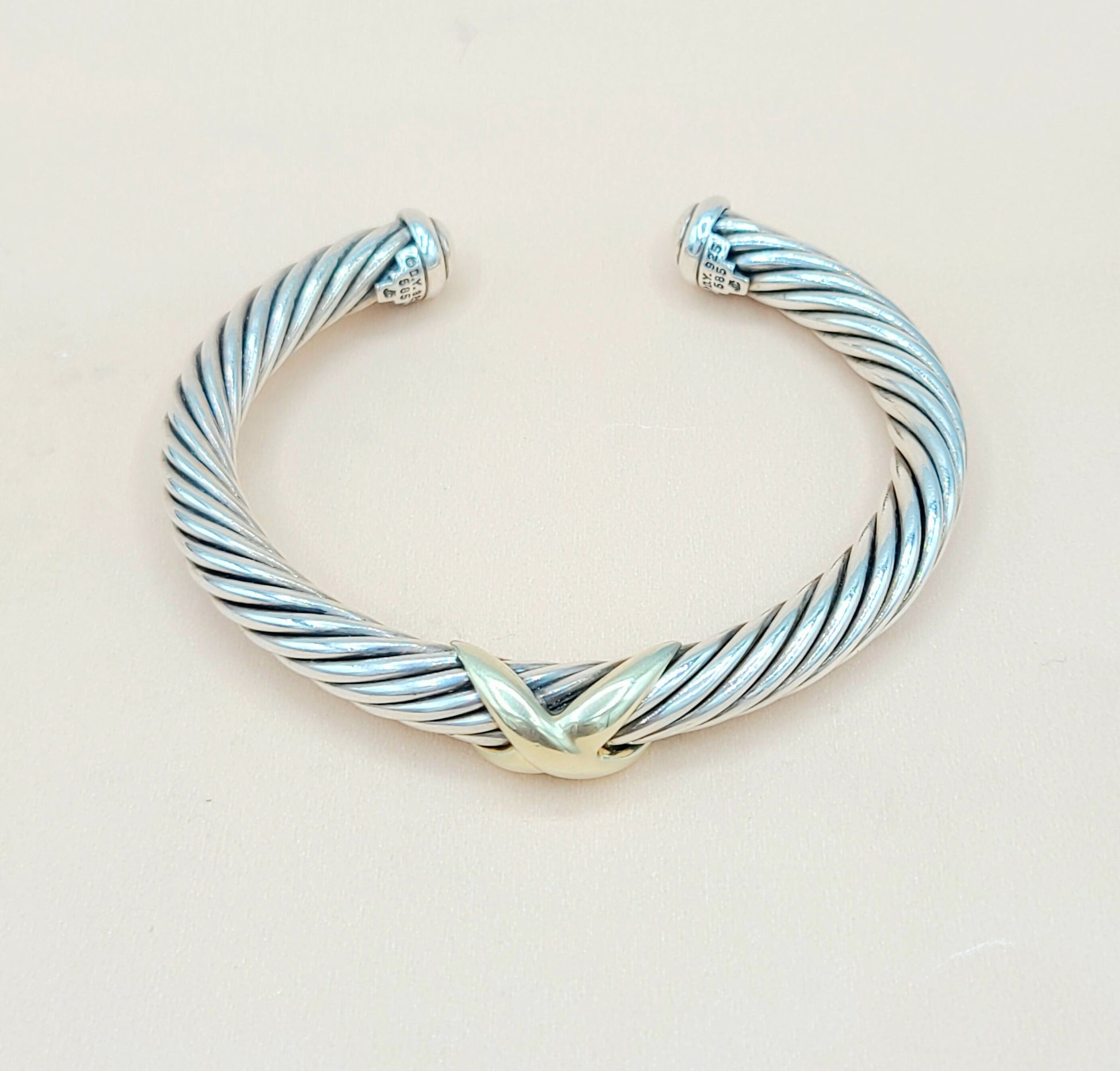    David Yurman Gold-X-Bracelet, 7mm
