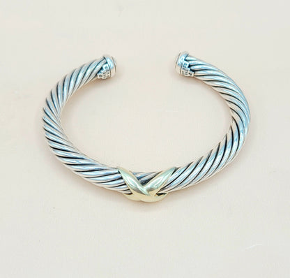    David Yurman Gold-X-Bracelet, 7mm