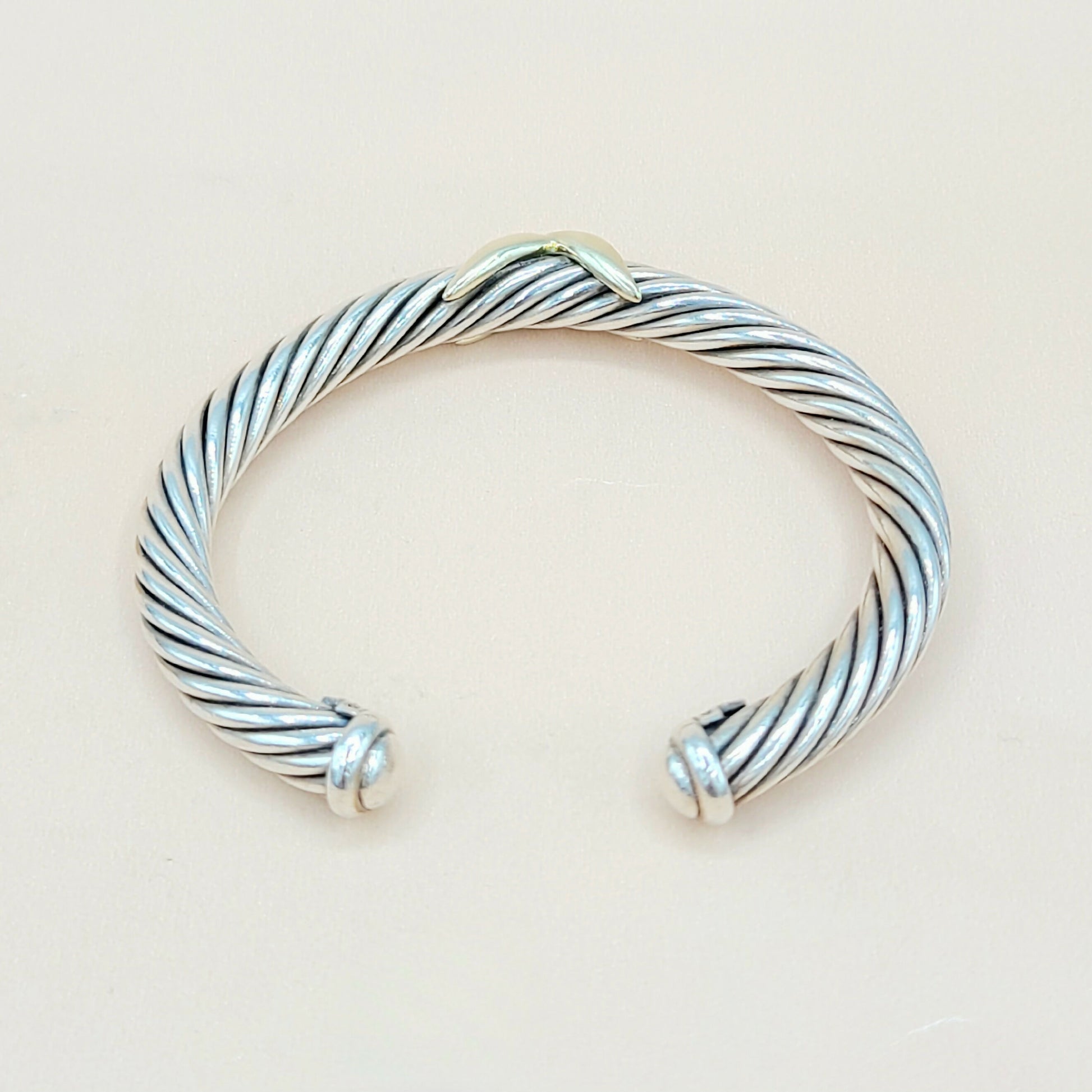    David Yurman Gold-X-Bracelet, 7mm