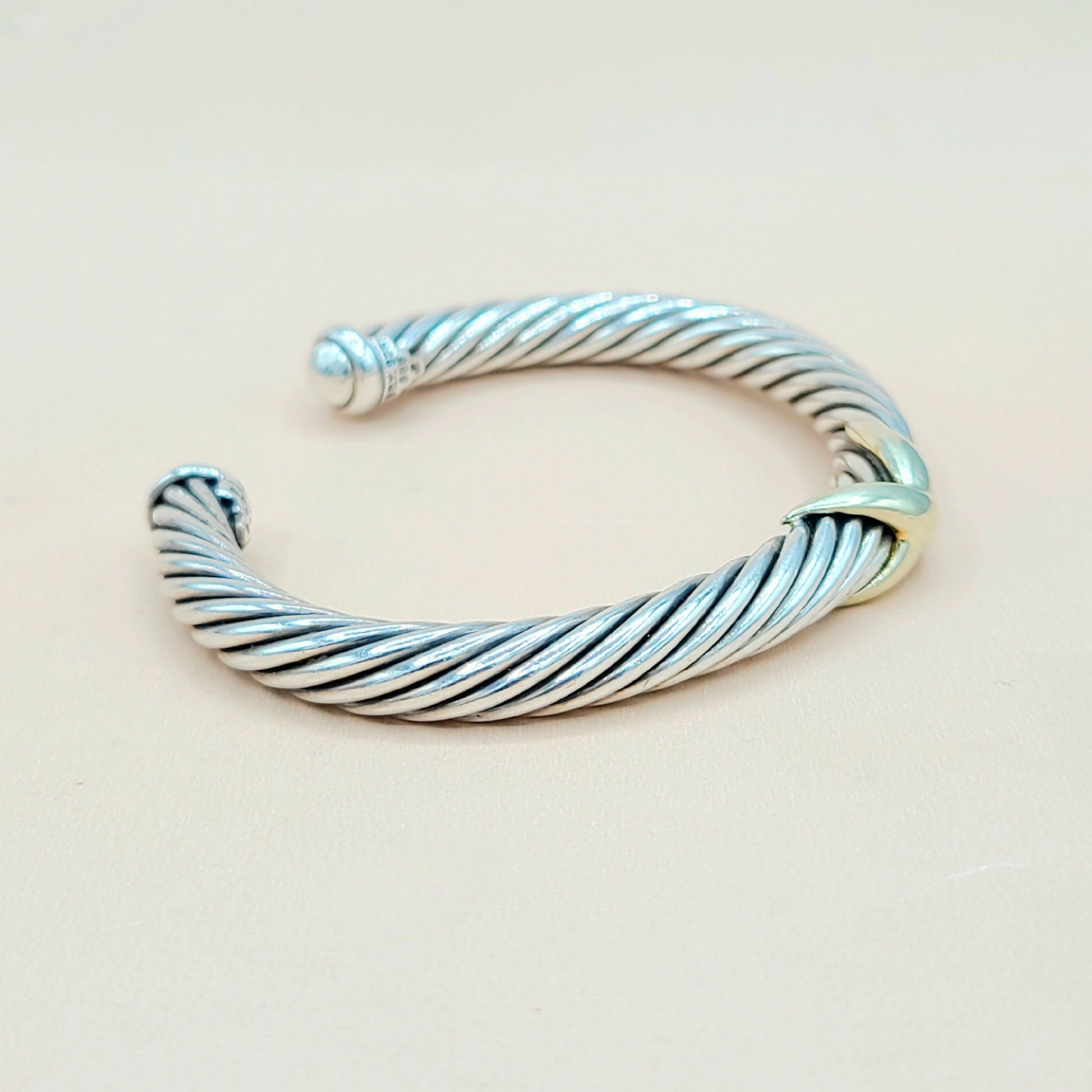    David Yurman Gold-X-Bracelet, 7mm