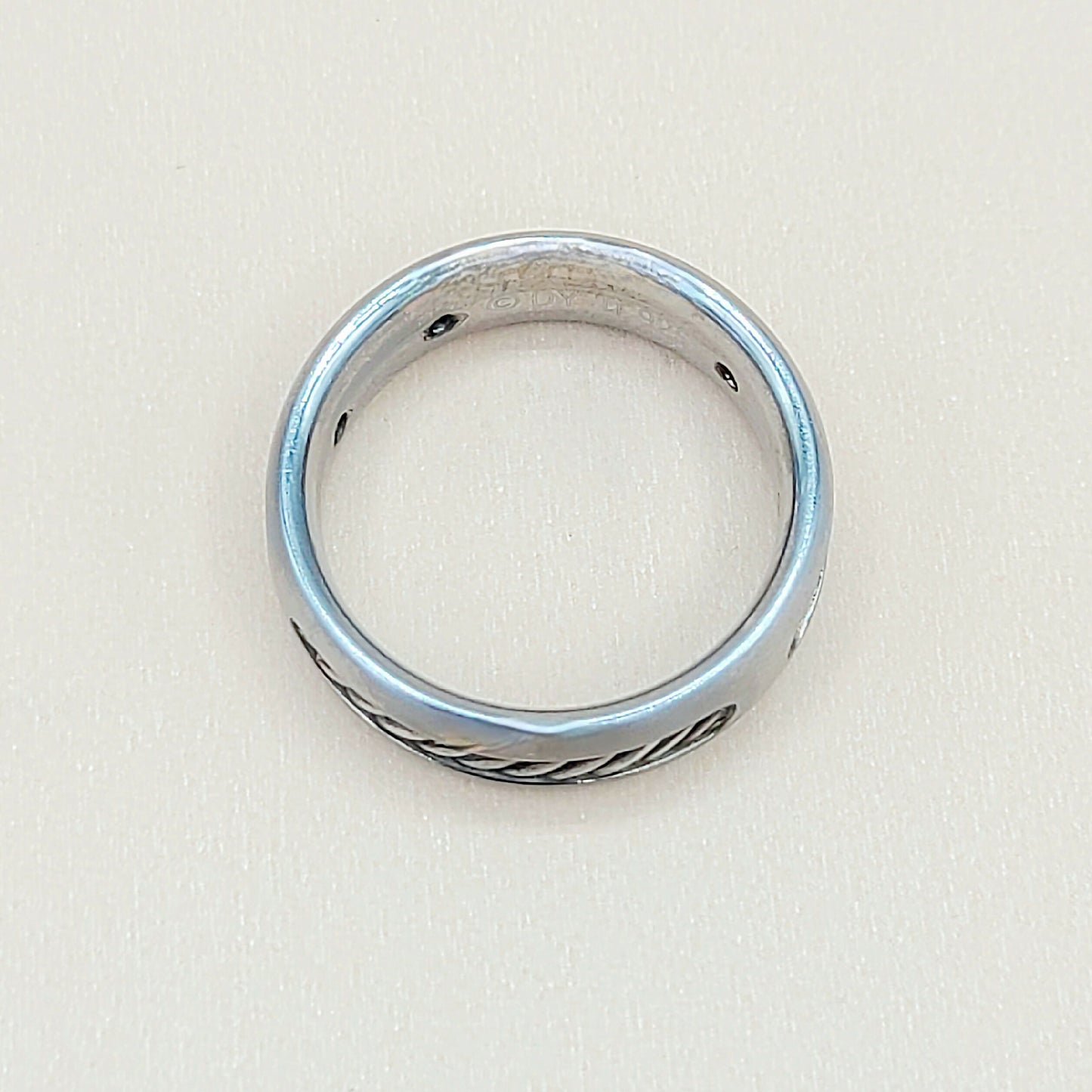    David Yurman Grey Titanium Cable Inset Band
