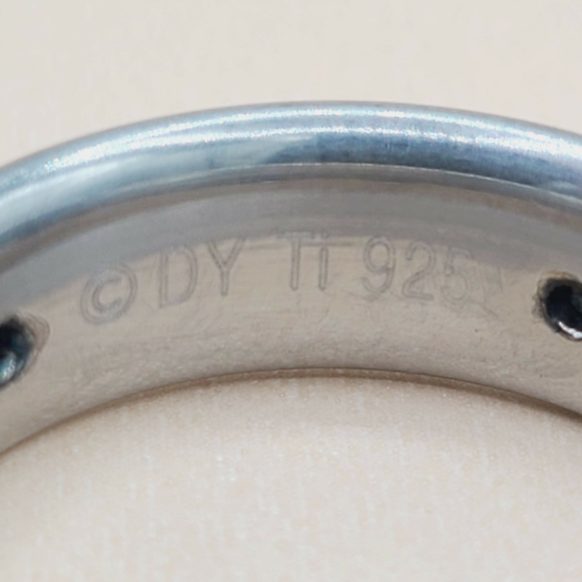    David Yurman Grey Titanium Cable Inset Band