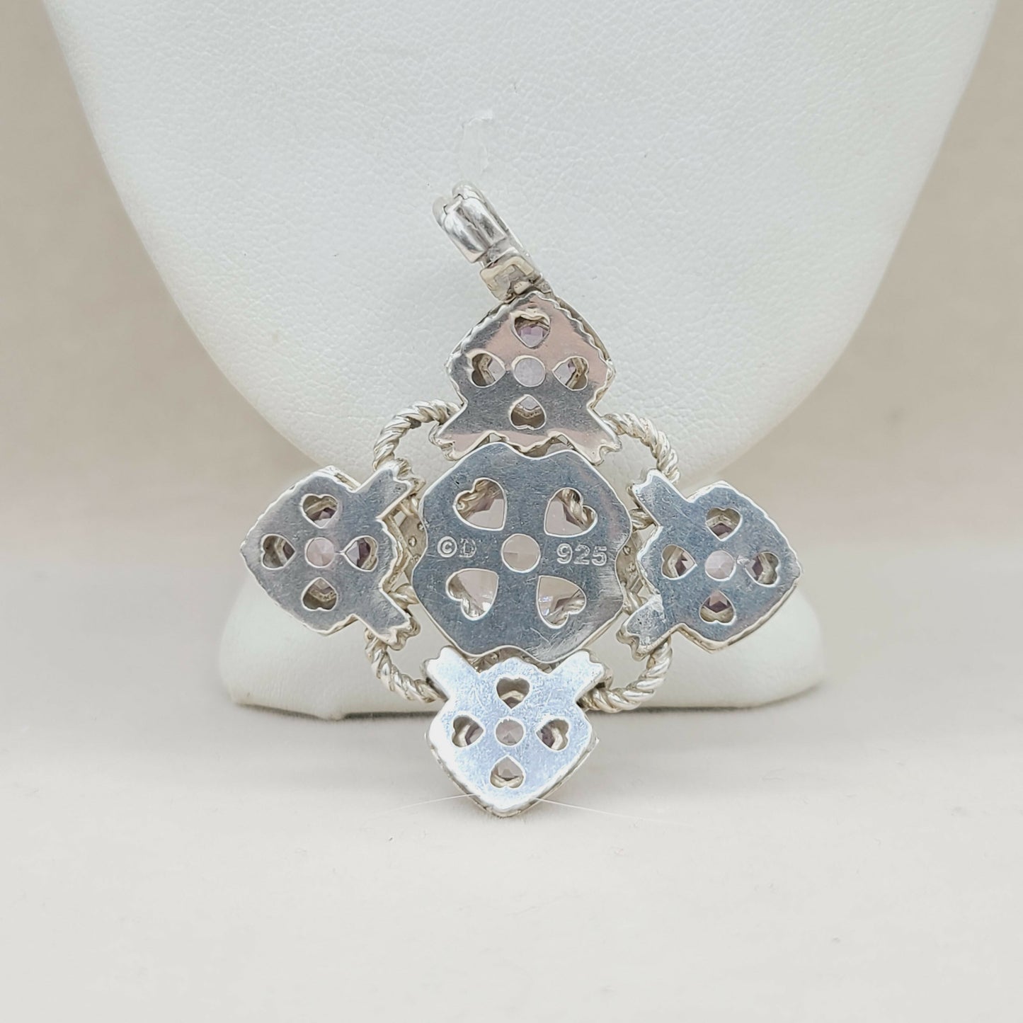    David Yurman Large Renaissance Lavender Amethyst Diamond Pendant Enhancer