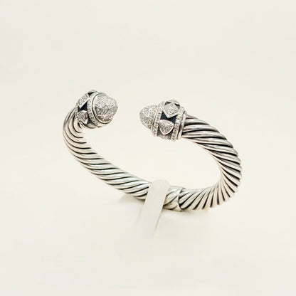    David Yurman Renaissance Classic Cable Diamond Bracelet , 9mm