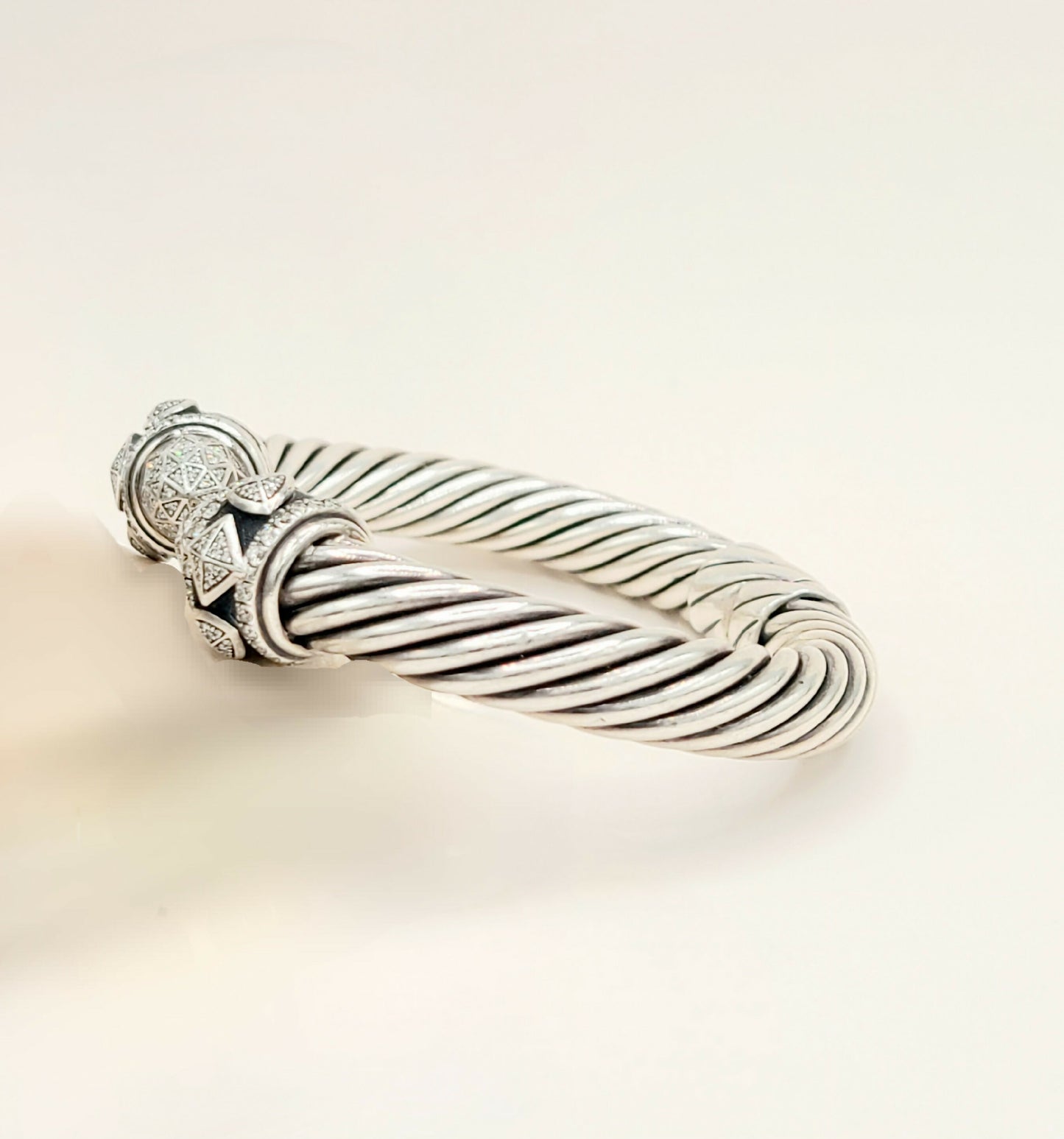    David Yurman Renaissance Classic Cable Diamond Bracelet , 9mm