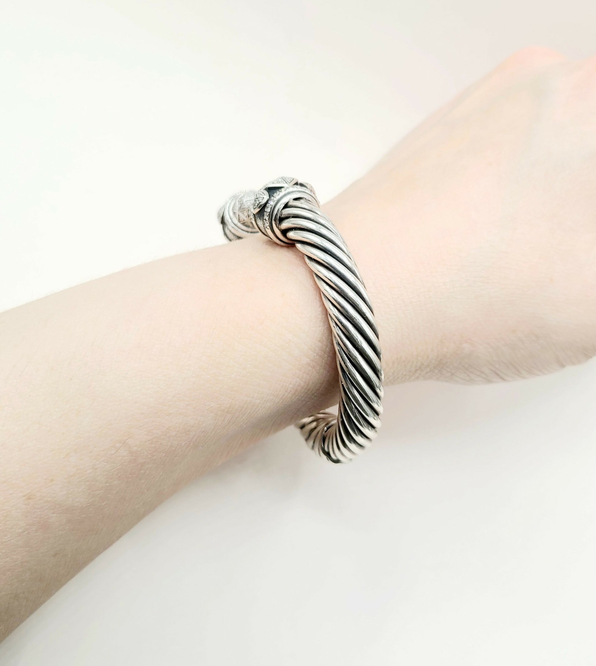    David Yurman Renaissance Classic Cable Diamond Bracelet , 9mm