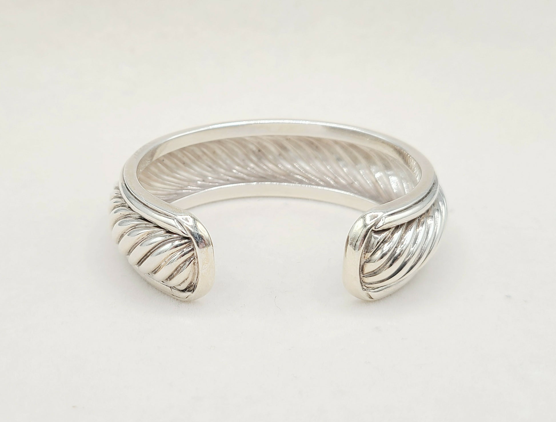    David Yurman Sculpted Thoroughbred Cable Diamond Bracelet