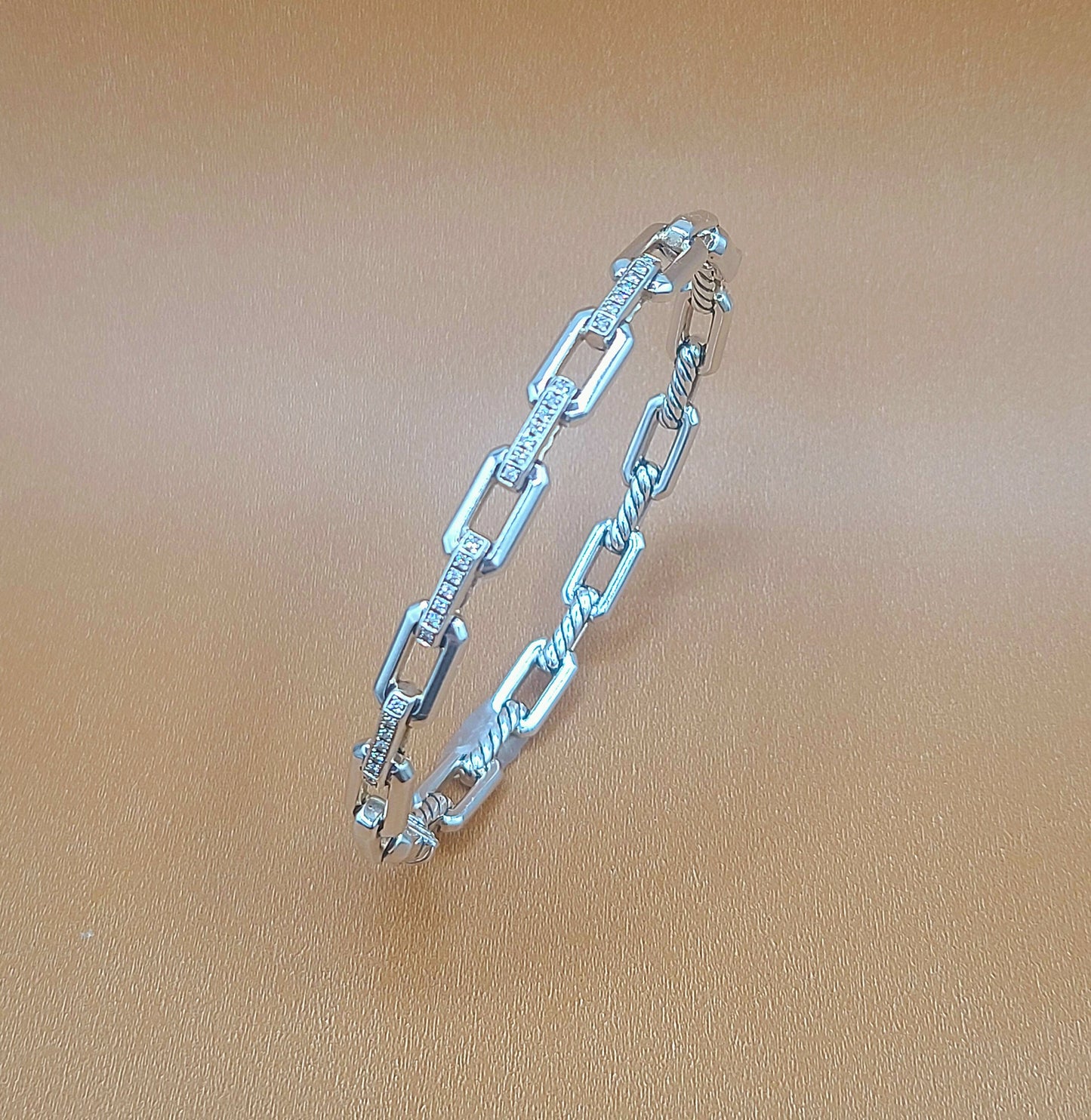    David Yurman Stax Link Diamond Bracelet