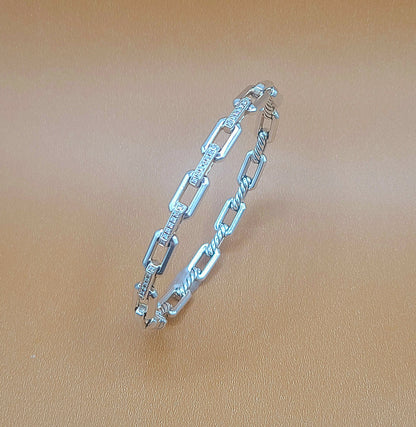    David Yurman Stax Link Diamond Bracelet