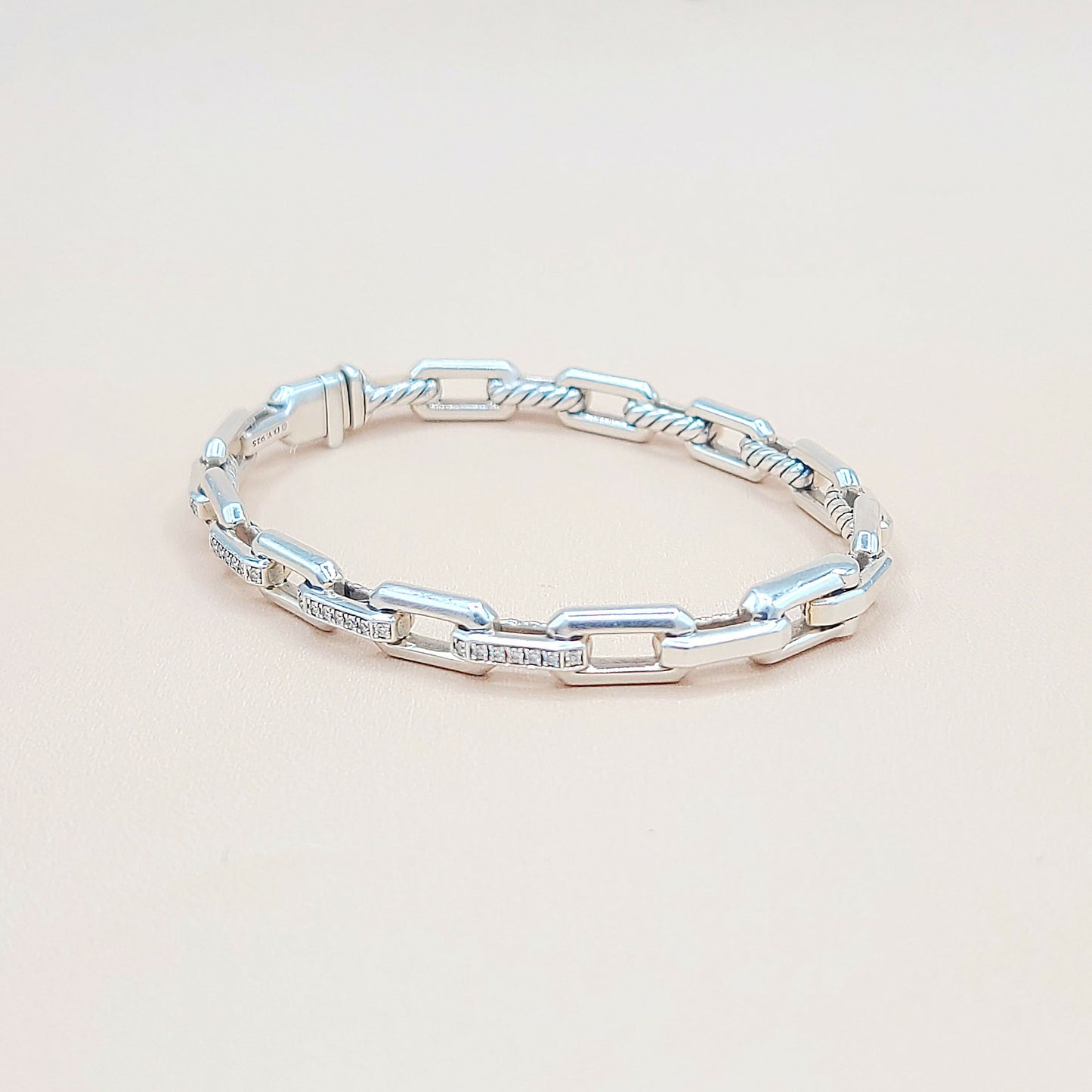    David Yurman Stax Link Diamond Bracelet