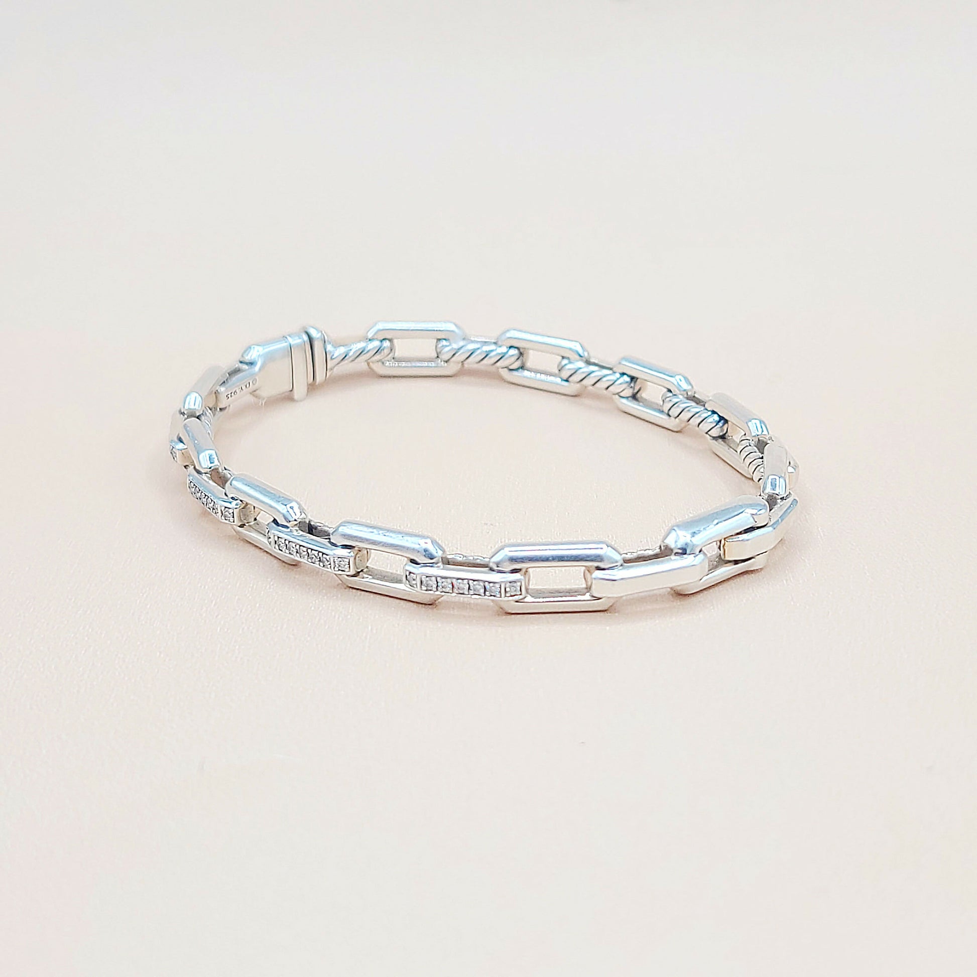    David Yurman Stax Link Diamond Bracelet