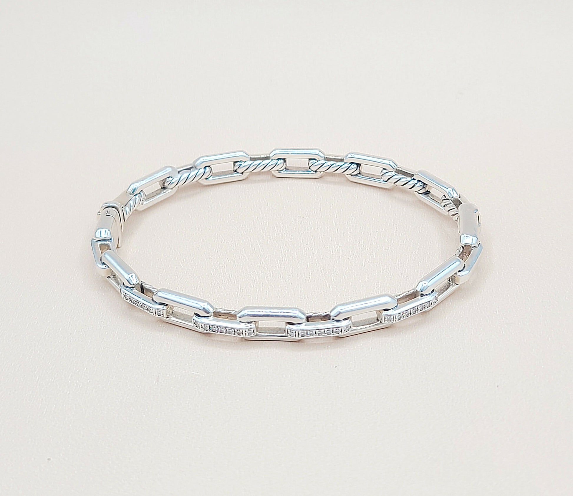    David Yurman Stax Link Diamond Bracelet