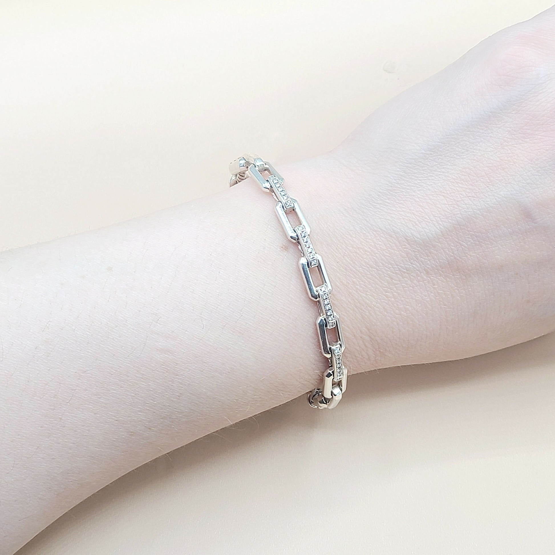   David Yurman Stax Link Diamond Bracelet