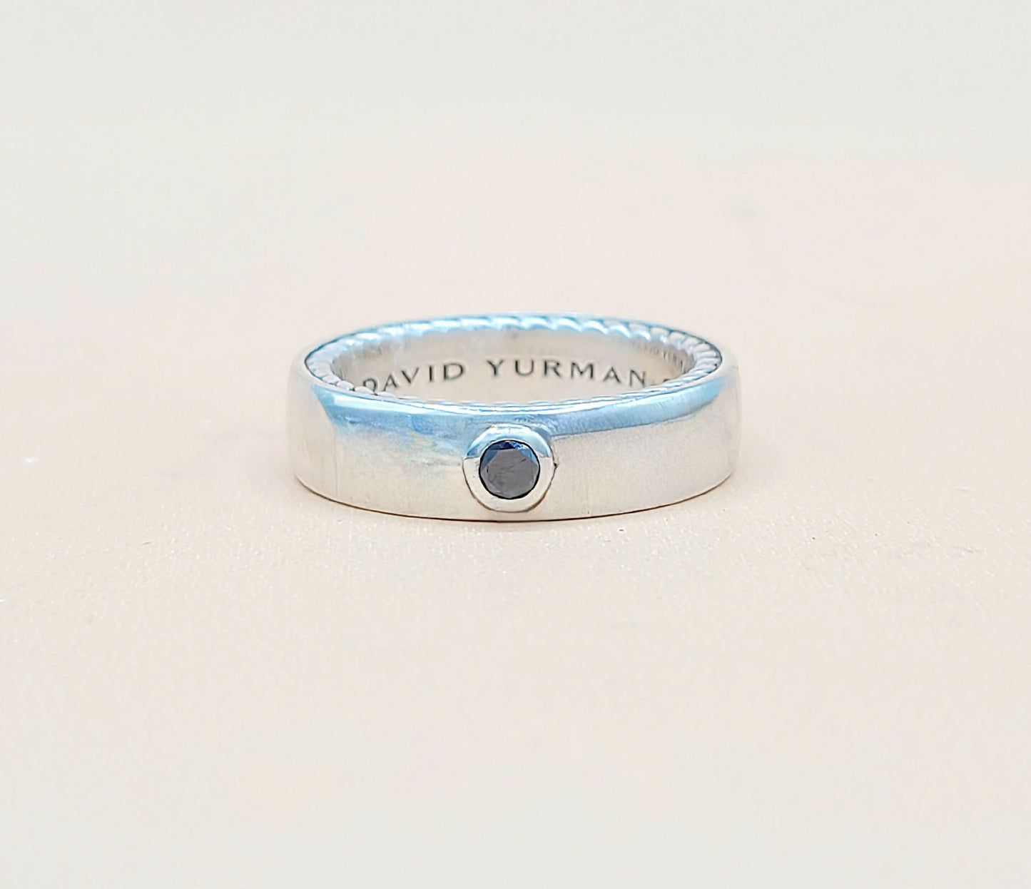    David Yurman Steamline Black Diamond Band Ring