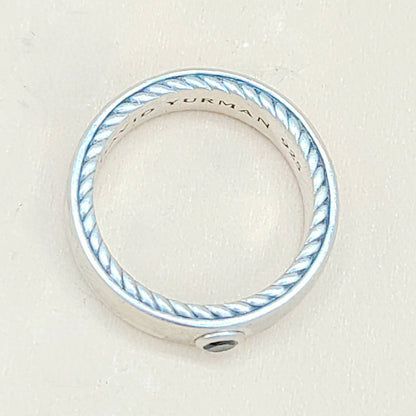    David Yurman Steamline Black Diamond Band Ring