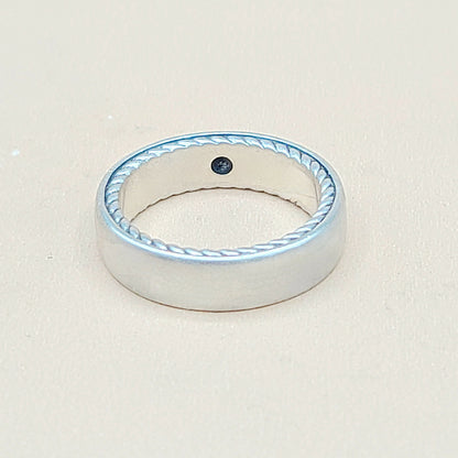    David Yurman Steamline Black Diamond Band Ring