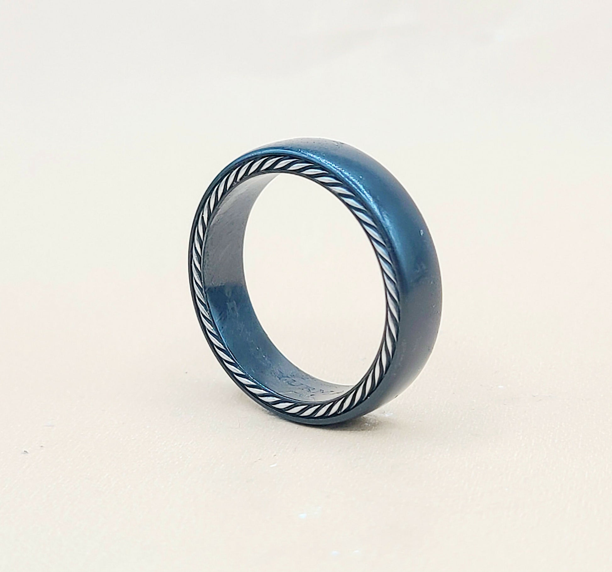   David Yurman Steamline-Black Titanium Band-Ring