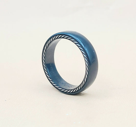    David Yurman Steamline-Black Titanium Band-Ring