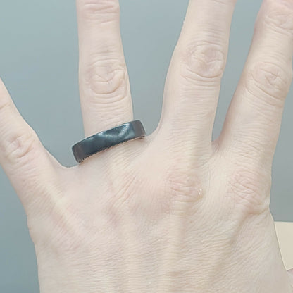    David Yurman Steamline-Black Titanium Band-Ring