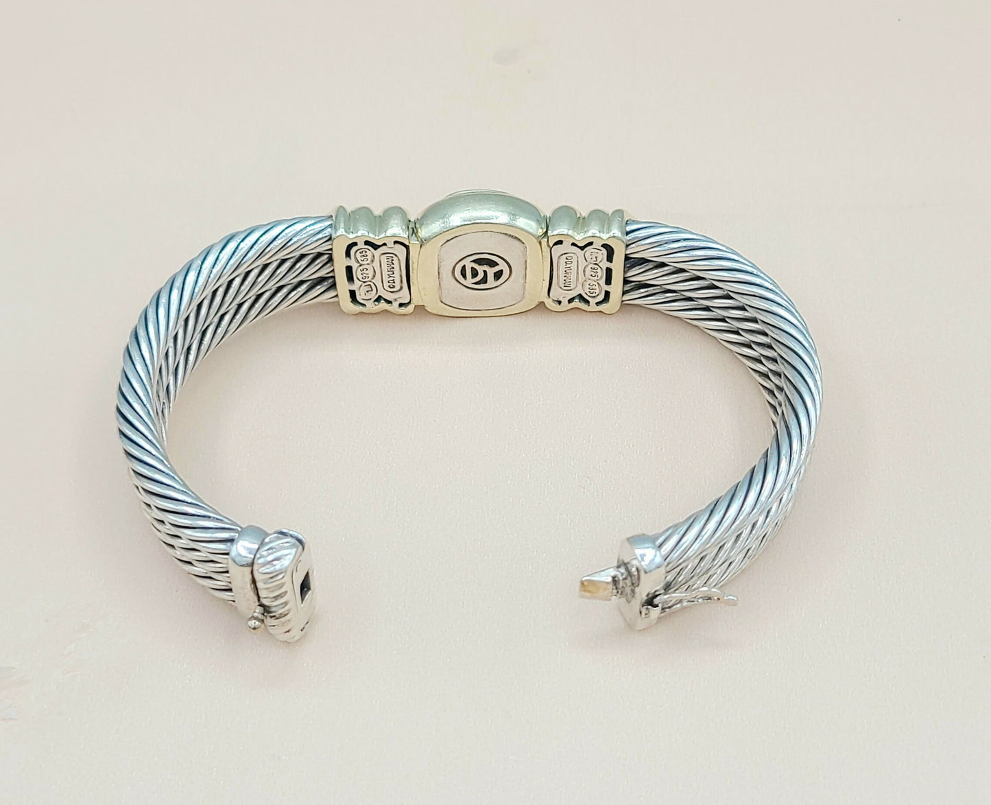    David Yurman Triple Cable Renaissance Citrine Gold Bracelet