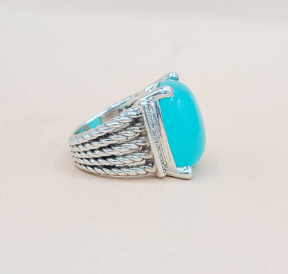    David-Yurman-Wheaton-20x15-Aqua Chalcedony-Diamond-Ring
