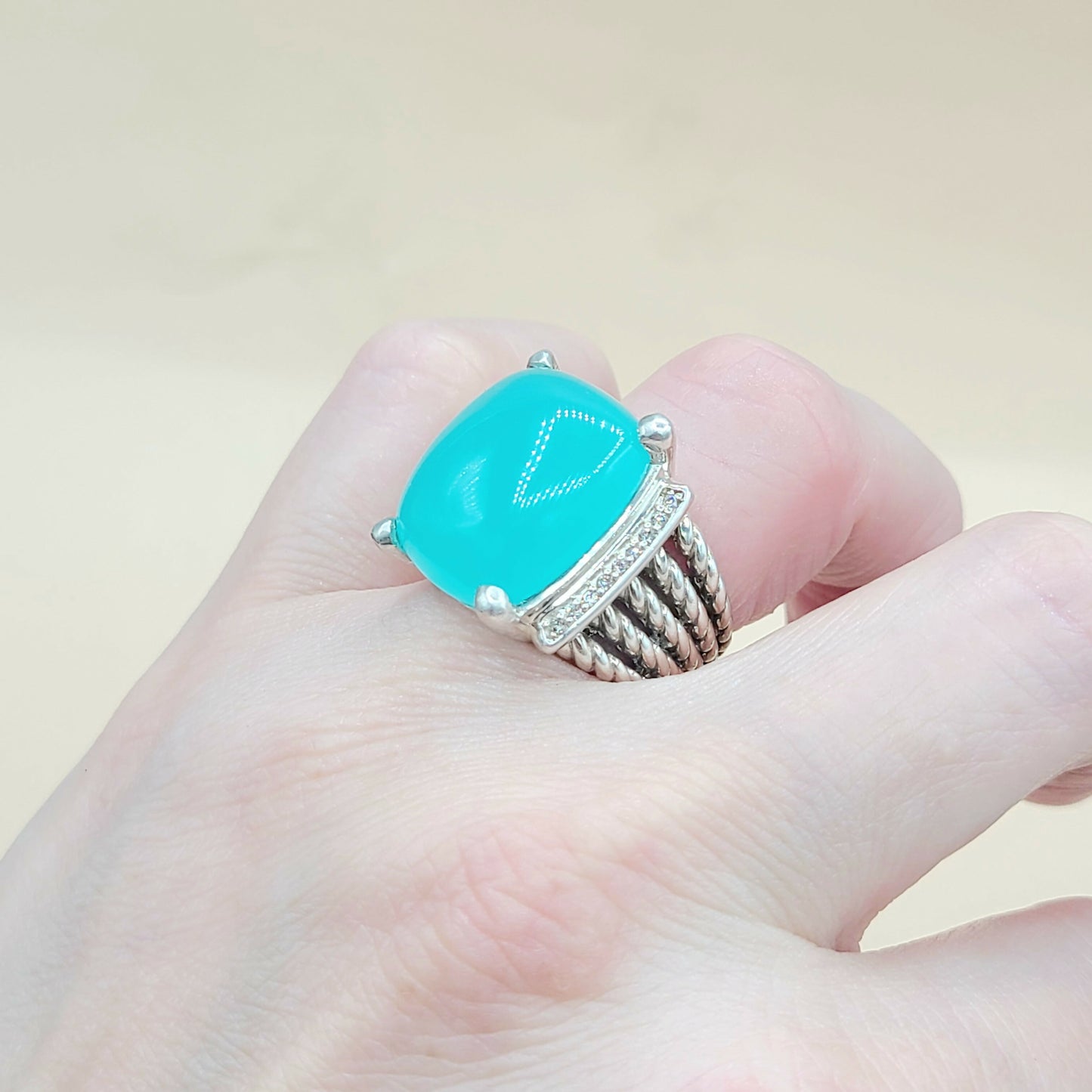    David-Yurman-Wheaton-20x15-Aqua Chalcedony-Diamond-Ring