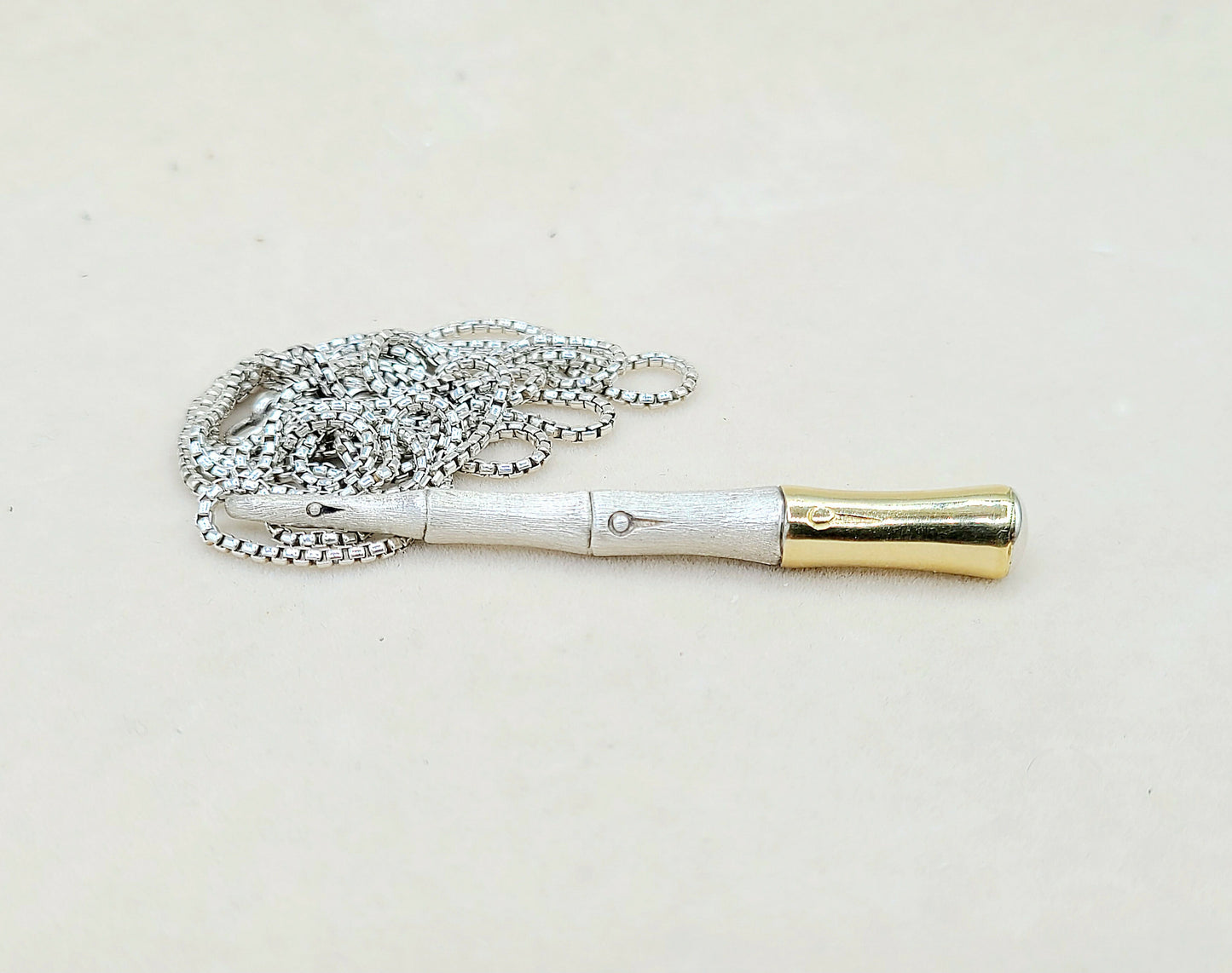    John Hardy Bamboo Pendant Necklace Gold & Silver