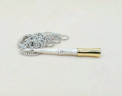    John Hardy Bamboo Pendant Necklace Gold & Silver