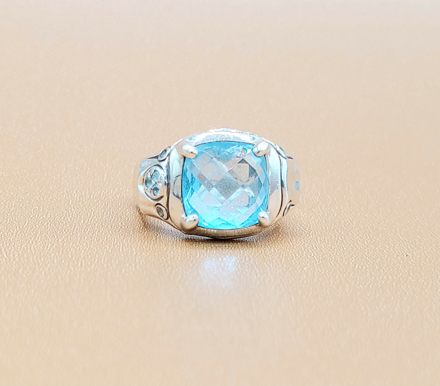    John Hardy Bamboo Ring Blue Topaz