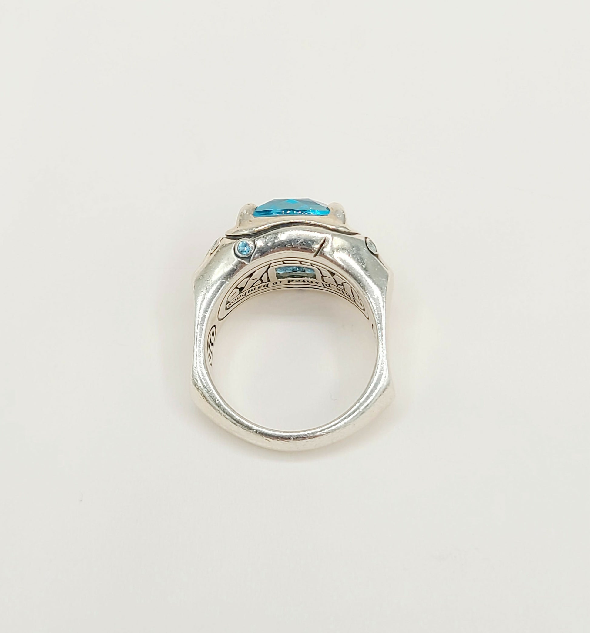    John Hardy Bamboo Ring Blue Topaz
