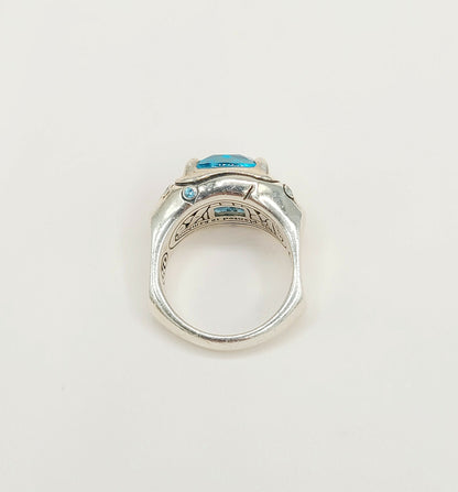    John Hardy Bamboo Ring Blue Topaz