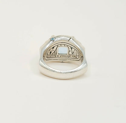    John Hardy Bamboo Ring Blue Topaz