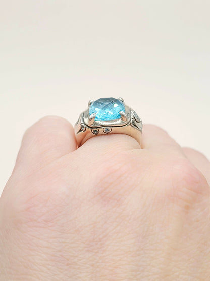    John Hardy Bamboo Ring Blue Topaz