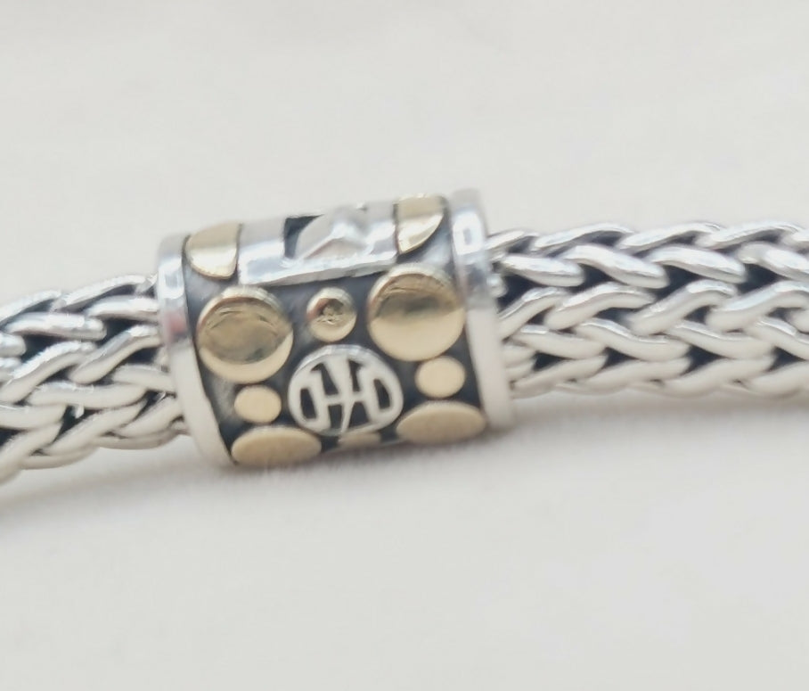    John Hardy Dot Ayu Frangipani Flower Bracelet With Gold