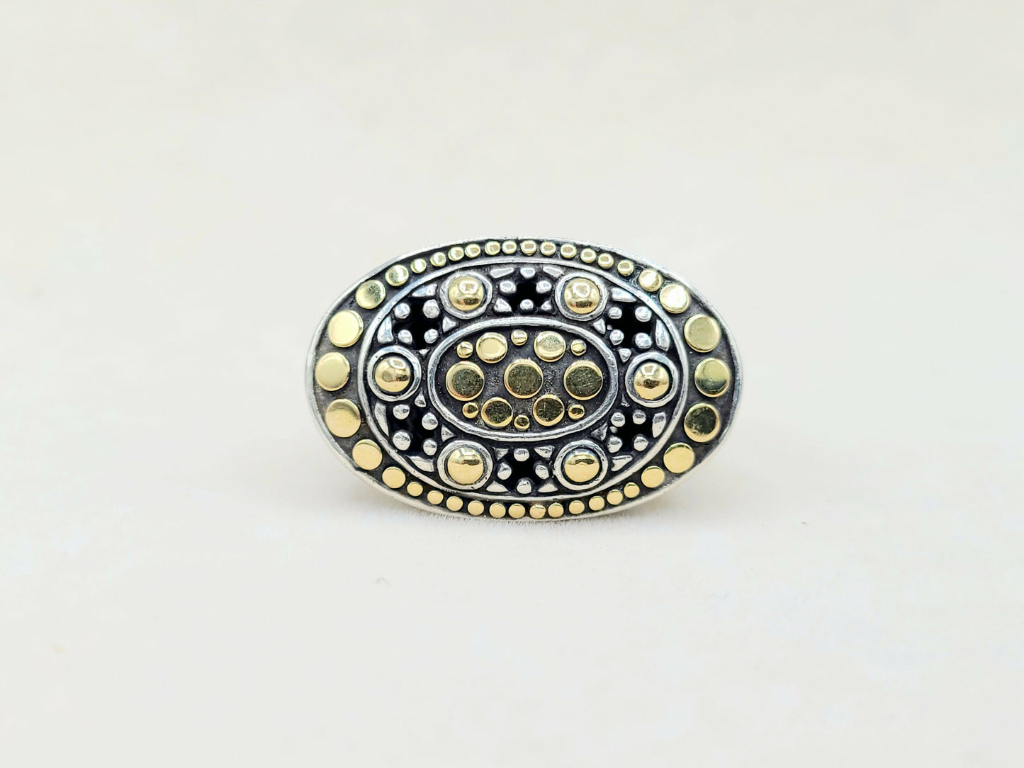   John Hardy Jaisalmer Dot Dome Ring With Gold