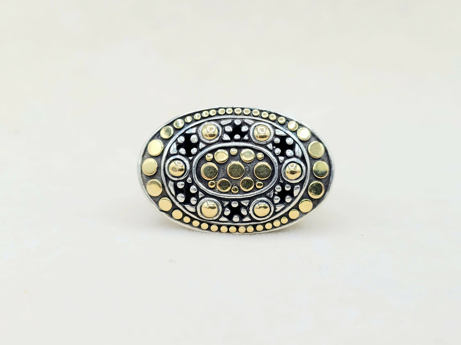    John Hardy Jaisalmer Dot Dome Ring With Gold