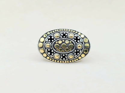    John Hardy Jaisalmer Dot Dome Ring With Gold